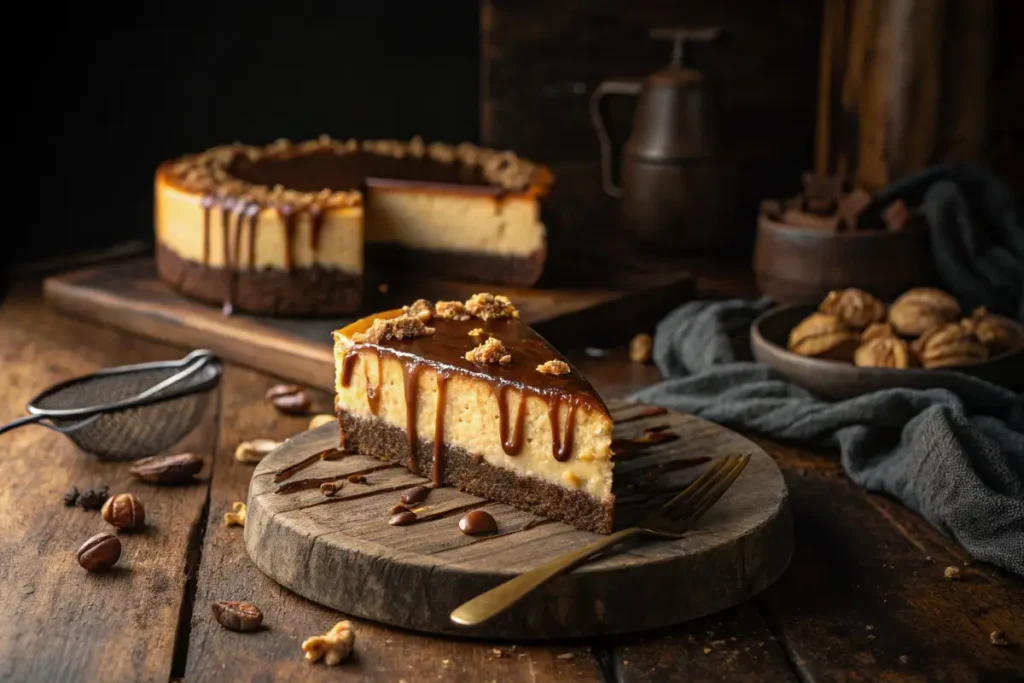 Luxurious Caramel Brownie Cheesecake