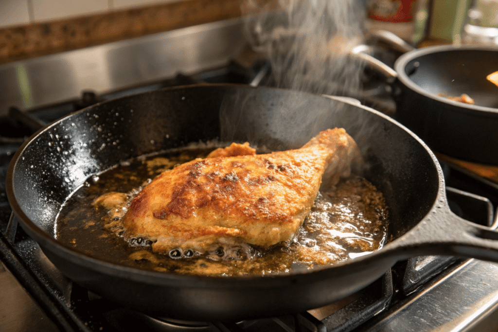 Chicken Frying for Nashville Sandwiches