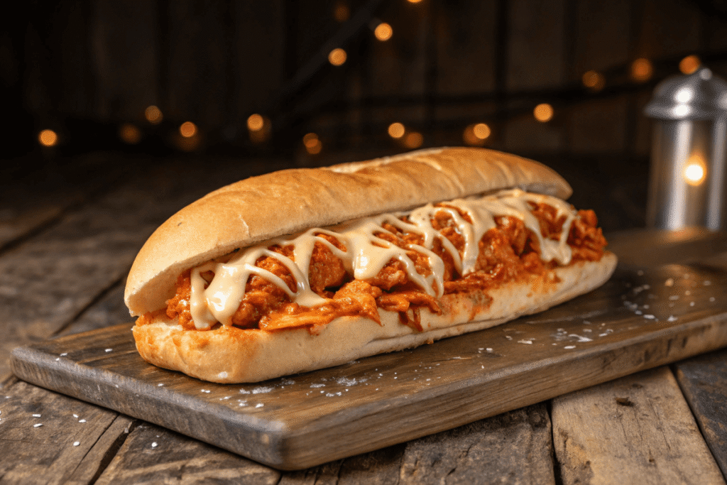 Buffalo Chicken Cheesesteak Sandwich